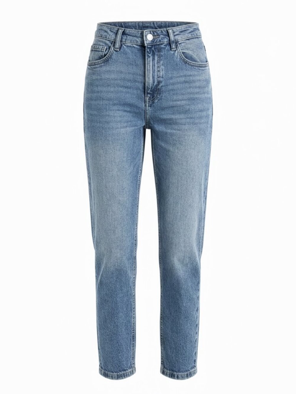Mango Newmom Comfort High Rise Jeans Womens Size 4 Medium Blue 27011242 - Picture 3 of 14